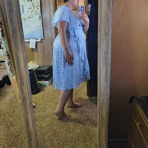 SHEIN Light Blue Floral Dress